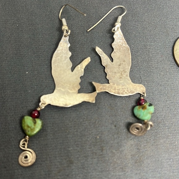 Vintage Sterling silver bird earrings. - Picture 5 of 5